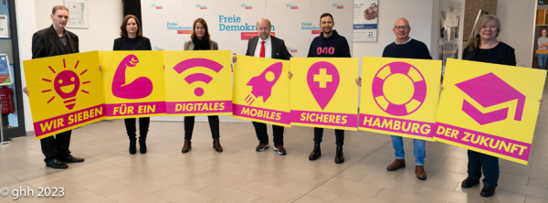 Spitzenkandidaten der FDP zur Hamburger Bezierkswahl 2024